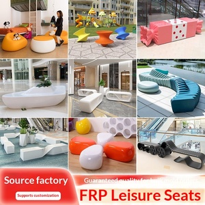 Nuevo Asiento de Fibra de Vidrio Personalizado para Exteriores, Taburete con Forma de Nube, Decoración para Exhibición Comercial - Product Image 2