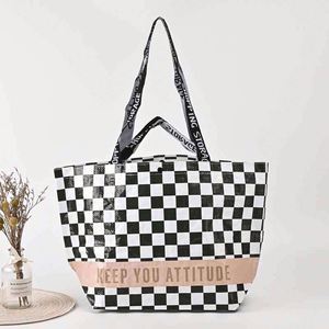 Bolsa de Compras Tejida con Logotipo Personalizado, Tamaño Mediano, Impresión a Color Personalizada, para Actividades Diarias, Bolsa de Regalo - Product Image 4