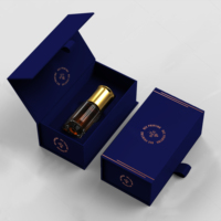 Boîtes cadeaux personnalisées en carton rigide recyclable de style livre pour flacons compte-gouttes de parfum de 30 ml, 50 ml, 100 ml avec couvercle magnétique