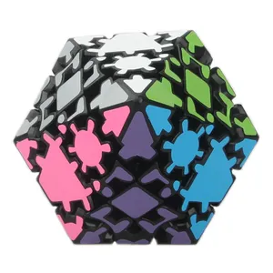 Lanlan हेक्सागोनल पिरामिड Dipyramid 3x3x3 बारह चेहरा शंकु आकार मोड गियर जादू घन पहेली शैक्षिक खिलौने बच्चों के लिए
