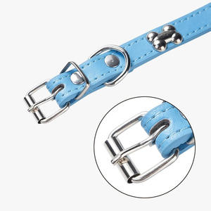 Venta al por mayor ajustable PU cuero mascota <span class=keywords><strong>Collar</strong></span> hueso decoración clásico cuero perro <span class=keywords><strong>Collar</strong></span> hueso remache diseño perro <span class=keywords><strong>Collar</strong></span> - Product Image 5