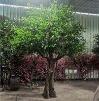 Arbre artificiel, décoration de colonne et de plafond à grande échelle pour les restaurants et les hôtels, plantes vertes
