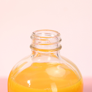 Botella de Vidrio Transparente Redonda de 500 ml para Jugo de Frutas, Bebidas, Agua, con Tapa Metálica de Rosca - Product Image 3