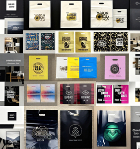 Bolsa de compras personalizada con nombre de <span class=keywords><strong>marca</strong></span> Logotipo personalizado Impreso Boutique Embalaje de ropa Bolsas de plástico con asa troquelada - Product Image 6