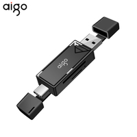 Lecteur de carte SD USB 2.0 double fente Type C OTG, adaptateur de carte mémoire Plug and Play pour téléphone Android, MacBook, caméra embarquée, drone