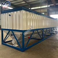 Horizontaler Zement-Lagersilo Kosteneffektiv Plug-and-Play für Fertigteilwerk & Tiefbau 30-120 Tonnen Kapazität