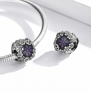 925 plata esterlina Retro flores infinitas encantos Vintage cadena de seguridad para mujer pulsera joyería fina DIY regalo SCC2096 - Product Image 2