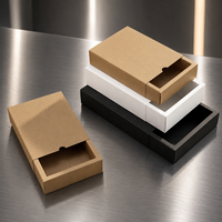 Caja de Papel Kraft Personalizada al por Mayor, Caja Plegable con Cajón, Caja de Regalo, Caja de Papel para Envolver con Logotipo Personalizado para Empaque de Joyería y Accesorios