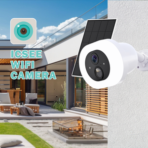 ICSEE 3MP Solar patio iluminación Cámara gran angular visión nocturna bajo consumo de energía uso al aire libre WIFI conectividad alarma - Product Image 4