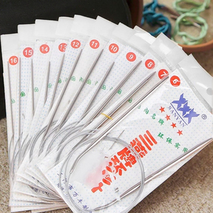 Juego de agujas de tejer circulares de acero inoxidable 43/60/80/120cm alfileres de tejido de gancho de ganchillo de estilo <span class=keywords><strong>Simple</strong></span> para manualidades de costura - Product Image 6