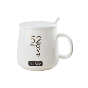 Tasses en céramique pour cadeau de saint-valentin, tasse avec couvercle et cuillère, amour you <span class=keywords><strong>forever</strong></span>, en Promotion - Product Image 6
