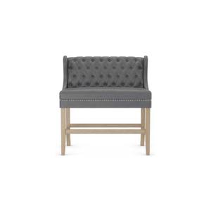 Elegante <span class=keywords><strong>banco</strong></span> tapizado <span class=keywords><strong>para</strong></span> comedor con respaldo <span class=keywords><strong>de</strong></span> ala y detalles <span class=keywords><strong>de</strong></span> clavos <span class=keywords><strong>para</strong></span> isla <span class=keywords><strong>de</strong></span> <span class=keywords><strong>cocina</strong></span> o taburete <span class=keywords><strong>de</strong></span> bar. - Product Image 6