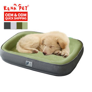 Venta al por mayor de logotipo personalizado de felpa corta gruesa esponja producto para mascotas gato perro Cama grande - Product Image 6