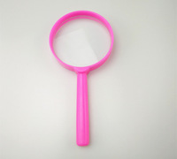 3X Magnifying Glass Reading Handheld Magnifier Black Blue pink Red Handle Plastic Magnifier