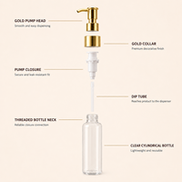 Bouteilles distributrices de lotion en plastique PET durables de 30 ml, 50 ml, 100 ml, 150 ml, contenants vides rechargeables pour les soins de la peau, les soins capillaires, le savon pour les mains