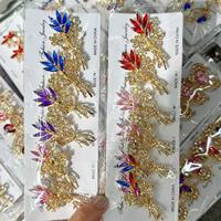 Broche en strass brillants en alliage doré, épingle de revers de luxe incrustée de cristaux, épingle de sûreté pour hijab et foulard, pour la décoration de vêtements anti-exposition
