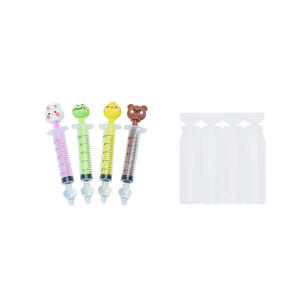 Mayorista Certificado CE Bebé 4 + Meses Limpiador 10ML Animal <span class=keywords><strong>Nasal</strong></span> Jeringa con puntas de silicona y solución salina - Product Image 6