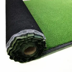 Karpet luar ruangan rumput sintetis tahan air keset tahan lama karpet rumput buatan hijau untuk taman