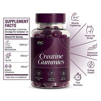 Gummies de créatine monohydrate pour adultes avec collagène, vitamine D3 et calcium – 60 capsules pour la récupération musculaire et l'entraînement