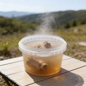 Bol polyvalent transparent en PP de 365 ml, petit format, tasse en plastique portable pour sauces à emporter et dégustation de desserts - Product Image 3