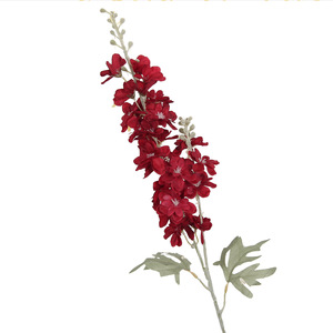 Fleur artificielle de pruche, branche unique, en soie, pour décoration de mariage, rouge, 45 cm - Product Image 1