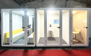 屋内ポータブルオフィスキャビンポッドオフィス使用個人用防音ジムブースフィットネスルーム音響ヨガブース電源付き - Product Image 5