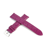 Correas de Reloj de Cuero de Alta Calidad, Clásicas, Brillantes, con Grabado de Piel de Cocodrilo, Acolchadas, Cosidas a Mano, Impermeables, con Hebilla