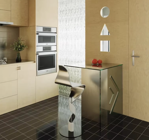 Tabouret haut de bar décontracté en acier inoxydable avec dossier, style design commercial moderne et artistique, pour comptoir d'accueil - Product Image 5