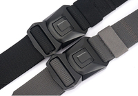 Ceinture tactique en nylon avec logo personnalisé, confortable, durable, boucle métallique à dégagement rapide automatique, ceinture en tissu pour homme, ceinture à dégagement rapide