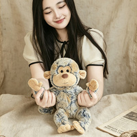 Peluche singe tie-dye personnalisée OEM ODM, peluche singe douce style vintage, poupée animale pour décoration intérieure, cadeau, vente en gros