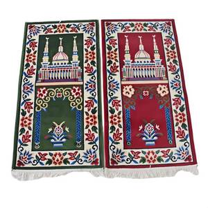 Alfombra de oración tejida a máquina con diseño de ramo y jarrón elegante, alfombra religiosa musulmana resistente al desgaste, la más vendida. - Product Image 1