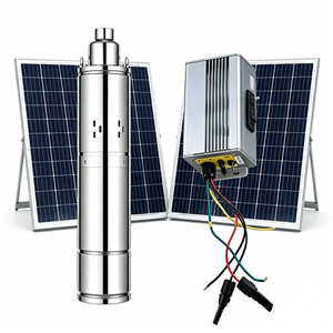 Pompe à vis solaire <span class=keywords><strong>LES</strong></span> 250W économique à haute pression pour l'irrigation par aspersion des petites exploitations agricoles et jardins, débit de 2,5 m³/h, hauteur de refoulement de 40 m - Product Image 1