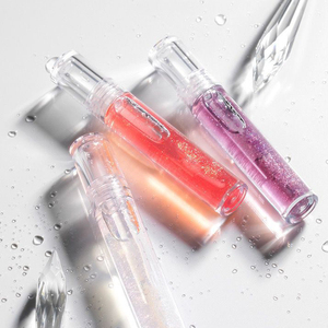 Buena calidad de 10 colores <span class=keywords><strong>barato</strong></span> personalizar Logotipo no marca rosquillas sabor claro vegano aceite de labios - Product Image 2