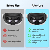 Pour Oculus Quest 3s VR Silicone Face Pad Couverture Casque Accessoires VR Visage Coussin Pad Masque Casque Couverture pour Oculus Quest 3s VR