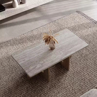 Table basse en bois MDF de style nordique moderne de luxe, adaptée aux maisons ou aux restaurants d'hôtels, et aux salons