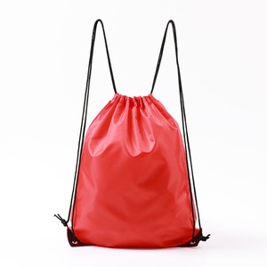 Sac à cordon en polyester vierge à prix d'usine en gros, sac à dos à cordon avec impression de logo personnalisé - Product Image 4