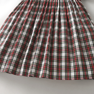 Tartan natalizio per bambini con colletto ribollito a maniche corte per le vacanze ogni giorno vestiti da bambina per bambini di 2 anni - Product Image 5