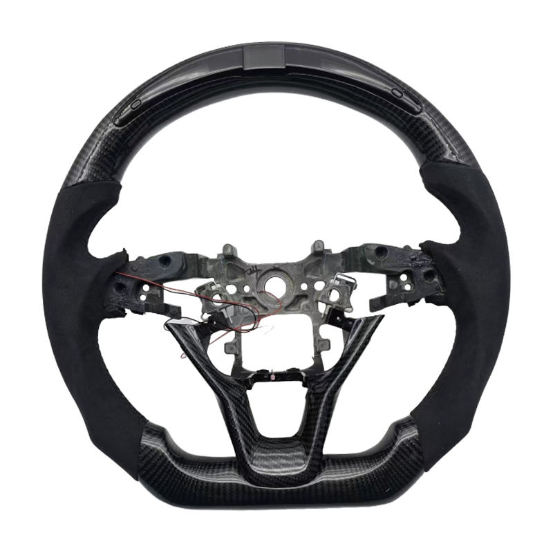 คาร์บอน + อัลแคนทารา + ไฟ LED + สีดำเย็บ