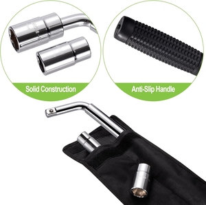 1/2 clé à ergots télescopique d'entraînement outils de réparation de pneus dissolvant d'écrou de <span class=keywords><strong>roue</strong></span> avec toile de stockage de douilles 17/19mm et 21/23mm - Product Image 6