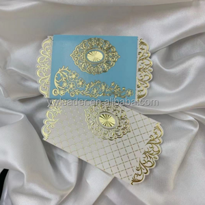 Mini Carte d'Invitation de <span class=keywords><strong>Mariage</strong></span> de Luxe Faite à la Main, Style Nautique, en Papier, avec Dorure à Chaud pour l'Europe - Prix Plus Abordable - Product Image 4