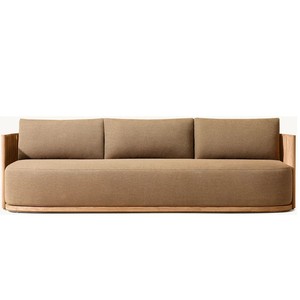 Set di Divani da Giardino per Villa e Cortile, Chaise Longue in Teak, Arredamento da Esterno in Stile Americano, Divano Componibile per Hotel e Balcone - Product Image 3