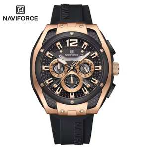 นาฬิกาแฟชั่นใหม่ NAVIFORCE 8063 สำหรับผู้ชาย ของแท้ OEM นาฬิกาแบบสั่งทำพิเศษ นาฬิกาโครงกระดูก ดีไซน์หน้าปัดโปร่งใส นาฬิกาข้อมือ 24 ชั่วโมง - Product Image 4