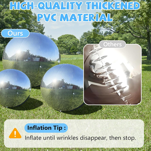 Boule disco géante gonflable imperméable et durable pour décoration extérieure de mariage et publicitaire Rouge/Bleu/Doré/<span class=keywords><strong>Vert</strong></span>/Noir - Product Image 5