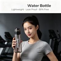 Bouteille Écologique Anti-fuite de Qualité Alimentaire Magic Scent Perception avec Couvercle Rebondissant pour le Camping, les Sports de Plein Air, l'École, la Randonnée et les Voyages