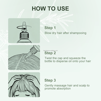 Huile pour cheveux et cuir chevelu à l'eau de riz, au romarin, au ricin, à la graine de batana, à la menthe poivrée, à l'huile de chebe, à la biotine, anti-casse, protectrice contre la chaleur