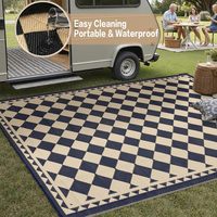Großhandel PP-Rohr Gewebter Outdoor-Teppich 5*8ft Maßgefertigte Größe Anti-Verblass-Matte für B2B Garten- und Poolbereich-Dekoration