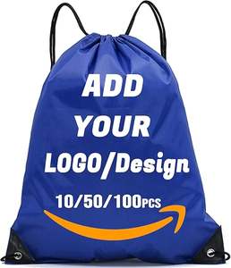 Custom <b>Drawstring</b> <b>Backpack</b> Personalized Bulk Sport Draw String Bags with Logo, Text, Design, Customized Promotional Items - Product Image 1