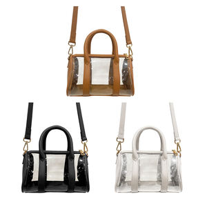 Borse a tracolla impermeabili all'ingrosso di fabbrica in PVC borse trasparenti a forma rotonda da donna - Product Image 5