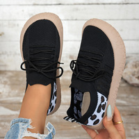 Chaussures de course pour femmes, été, rétro, respirantes, en tricot, avec semelle intérieure en EVA, antidérapantes, amorties