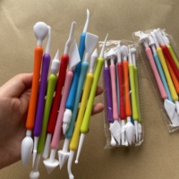 9-teiliges Plastik-Fondant-Skulpturierwerkzeug-Set Töpfer-Modellierwerkzeuge für Kuchen-Blumen-Dekoration Handwerkzeuge